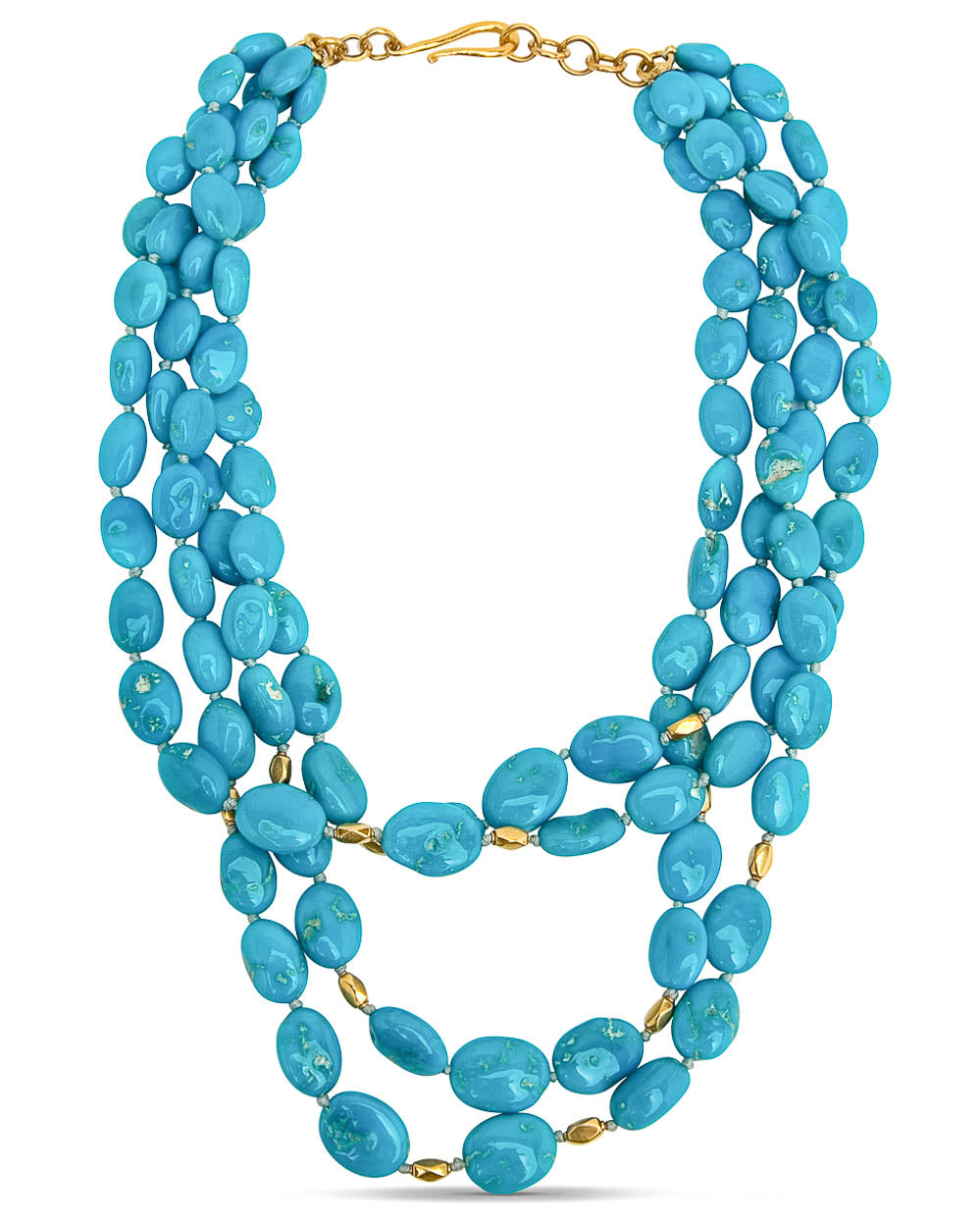 Multi Strand Turquoise Bead Necklace