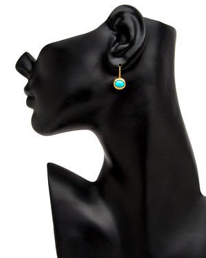 Oval Turquoise Earrings