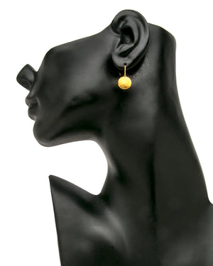 Small Gold Sundisc Earrings