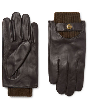 Buxton Leather Brown Touchscreen Gloves