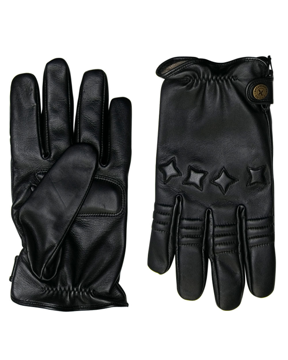 Copper Island Black Leather Gloves