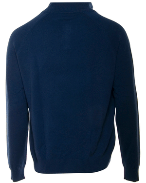 Blue Finley Half-Zip Sweater