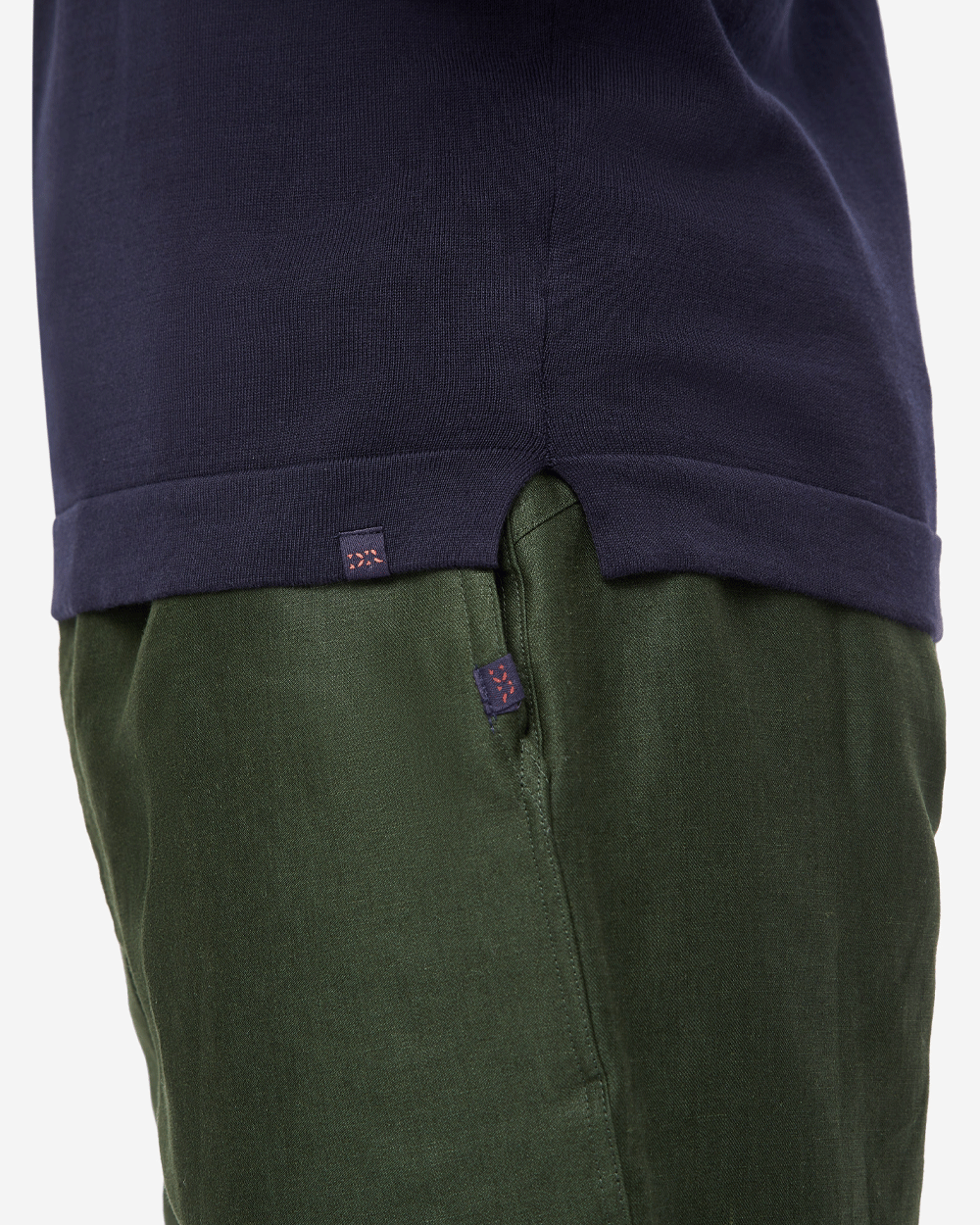 Navy Sea Island Cotton Short Sleeve Polo