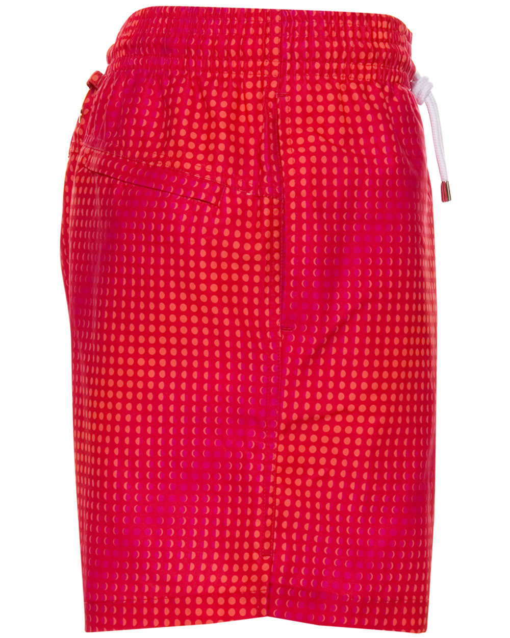 Red Dotted 7 Inch Swim Short