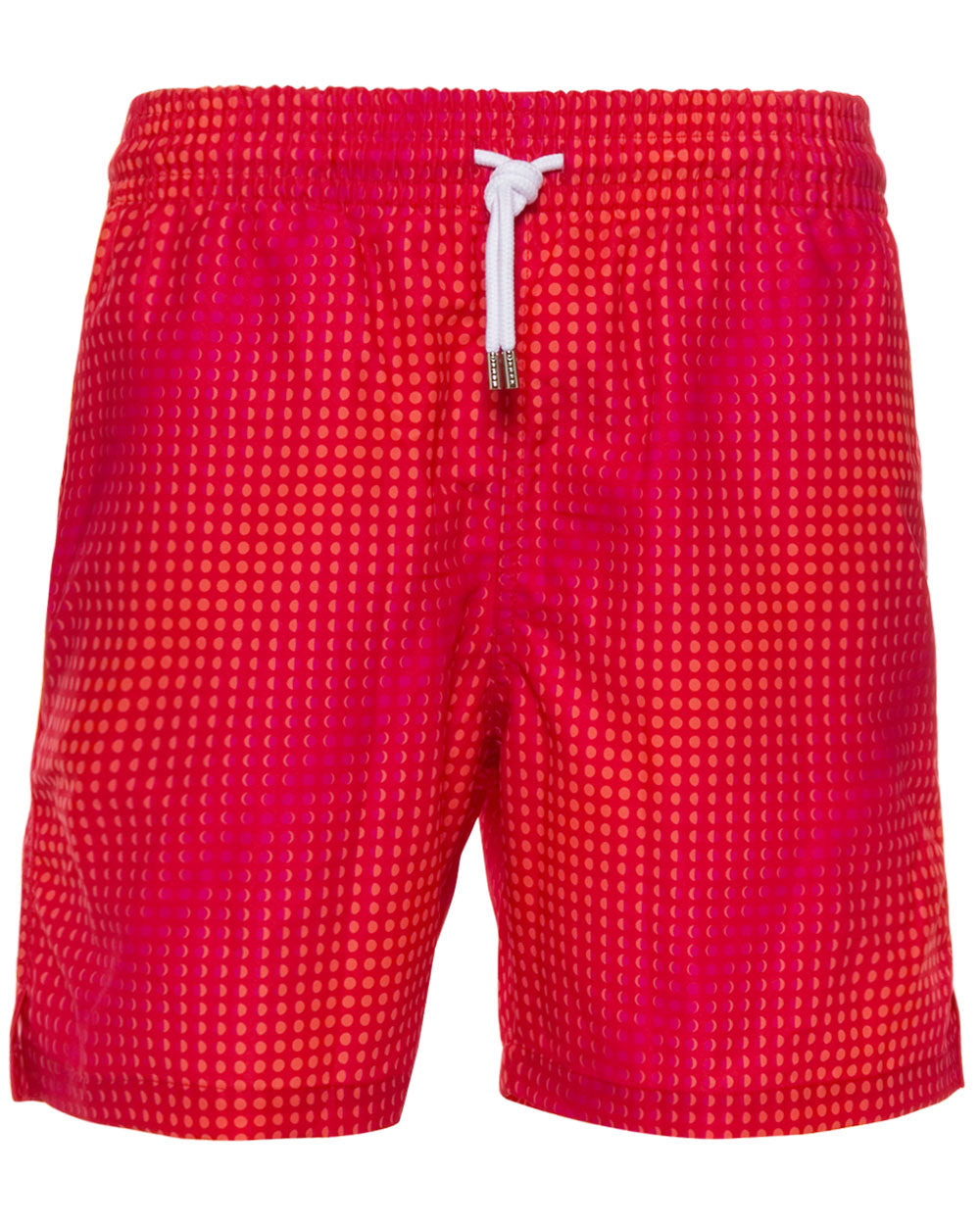 Red Dotted 7 Inch Swim Short