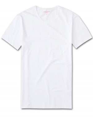 White Basic Jack Crewneck T-Shirt