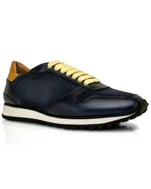 Navy Blue Lace Up Sneaker