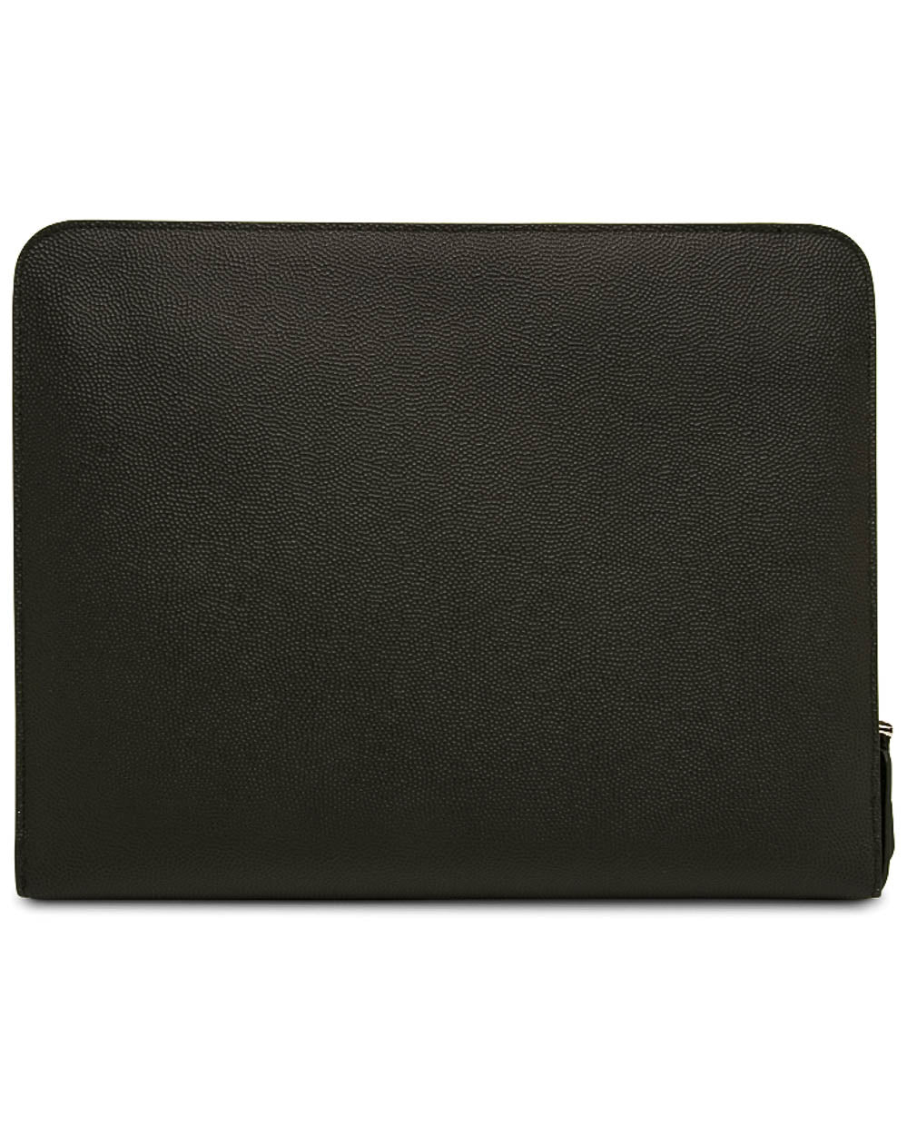 Pebble Grain Leather Portfolio in Black