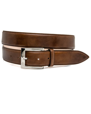Reverse Sombrero Dark Leather Belt