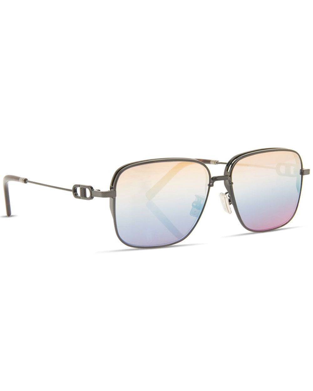 Silver Metal Multicolor Lens Sunglasses