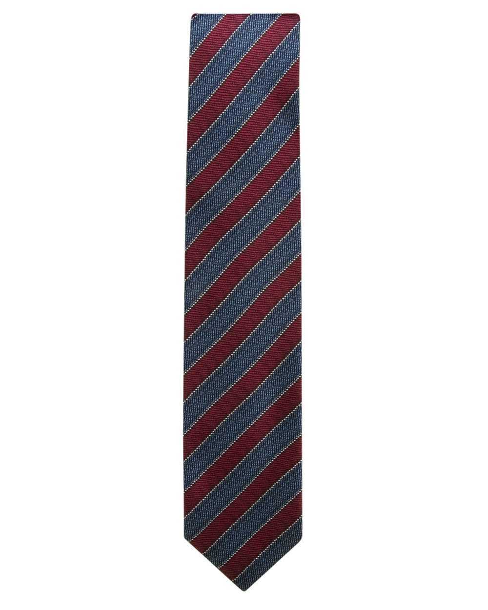 Red and Navy Striped Tie