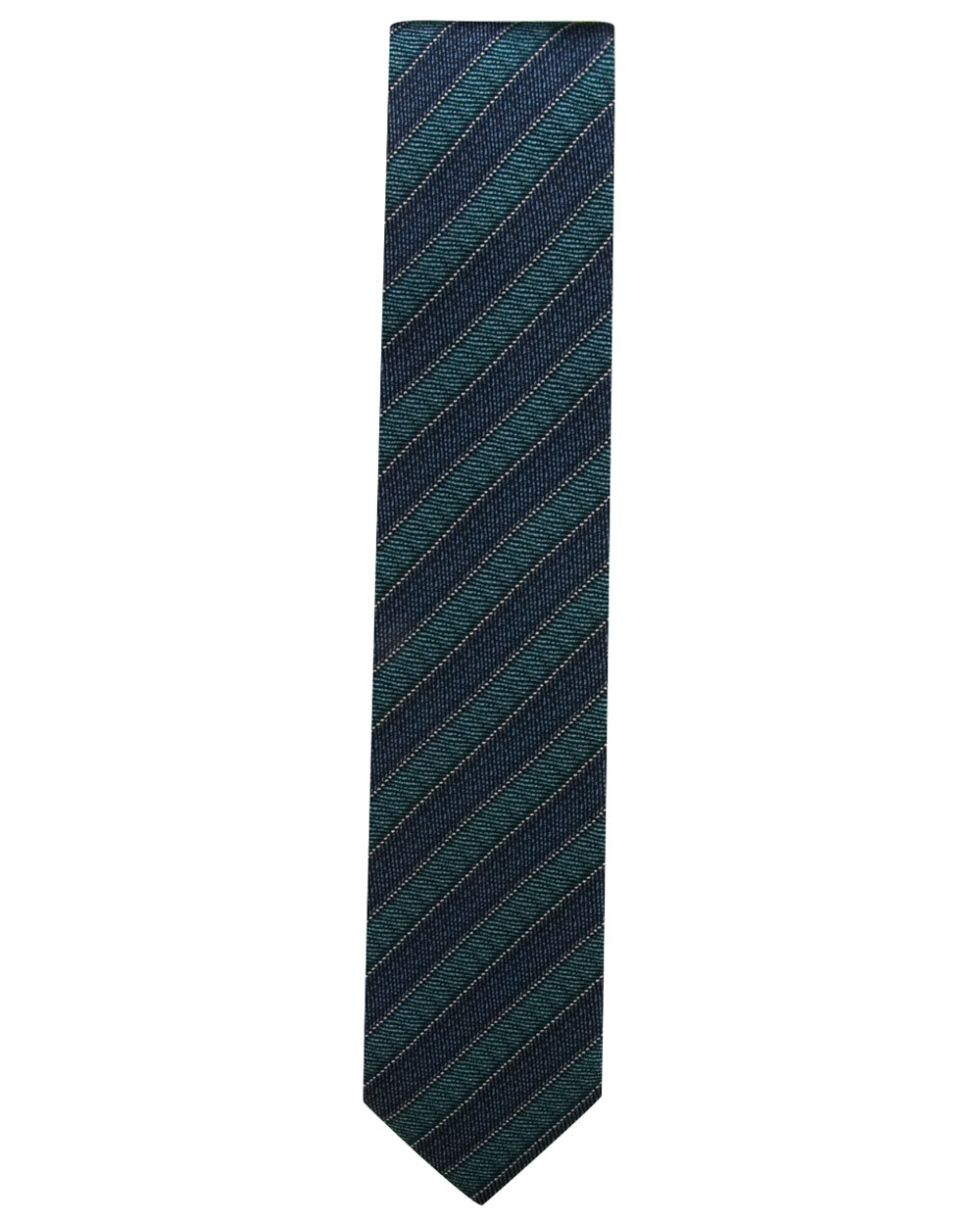 Green and Blue Striped Tie