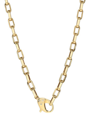 Yellow Gold Antique Link Necklace