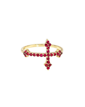 Ruby Cross Your Fingers Ring