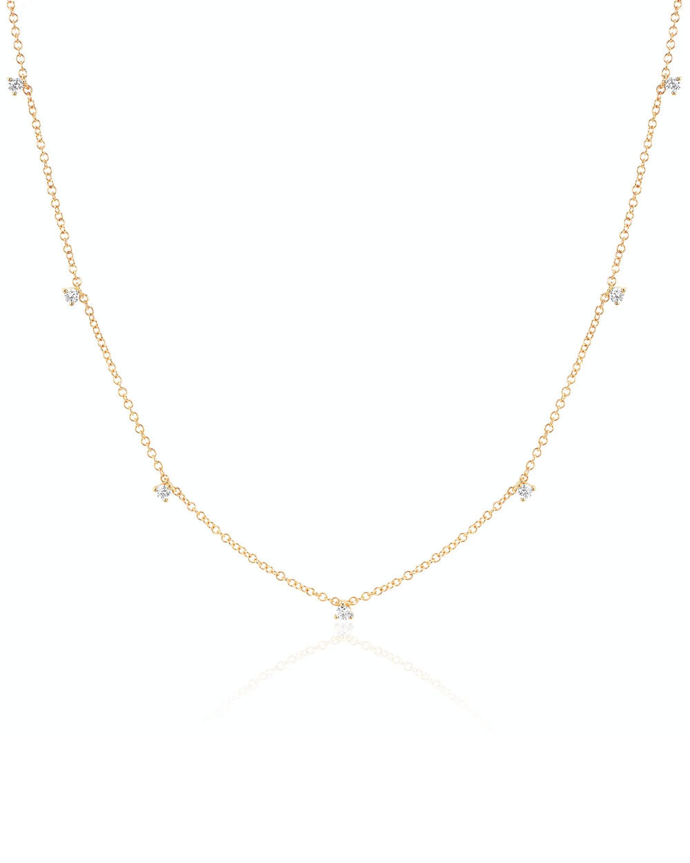14k Yellow Gold Diamond Necklace