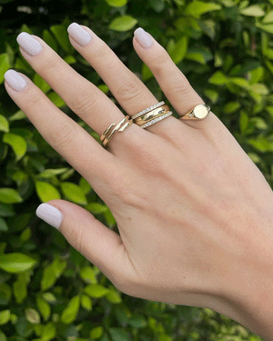 14k Yellow Gold Bubble Ring