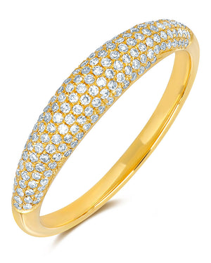 Yellow Gold Diamond Dome Ring