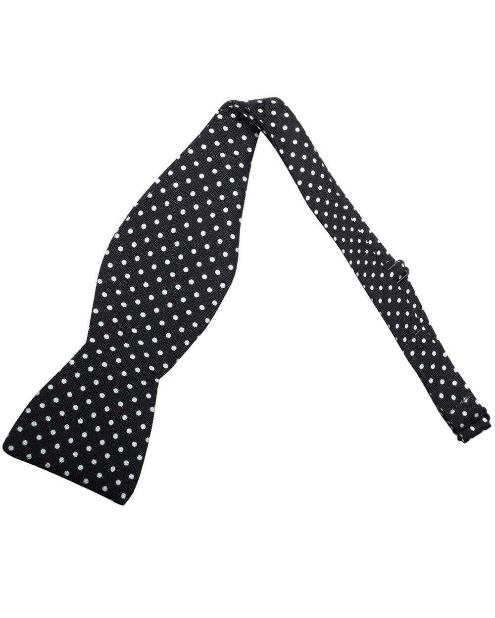 Black and White Large Dot Bow Tie