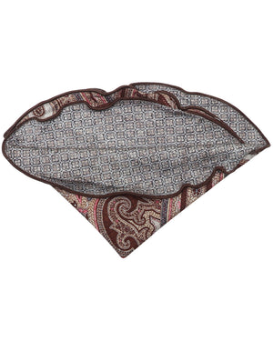 Brown and Beige Paisley Pocket Circle