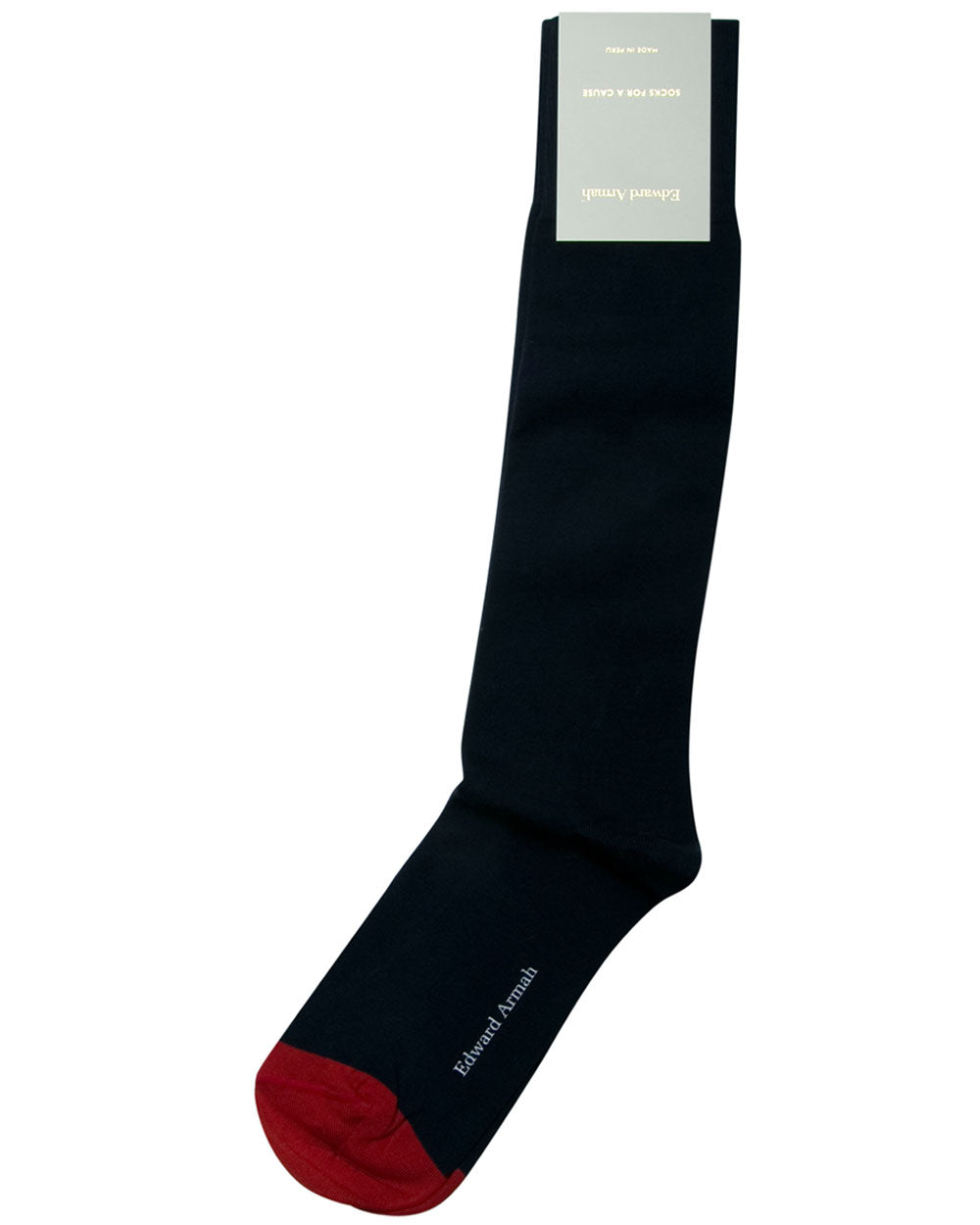 Over the Calf Socks in Navy and Red