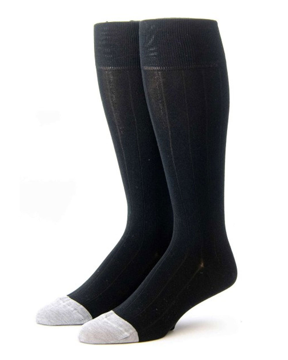 Over the Calf Socks in Black and Grey