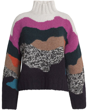 Multi Knit Corinne Abstract Sweater