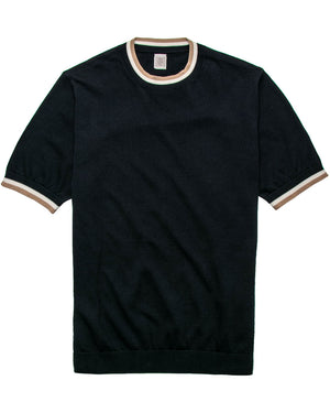 Crew Knit T-Shirt in Blue