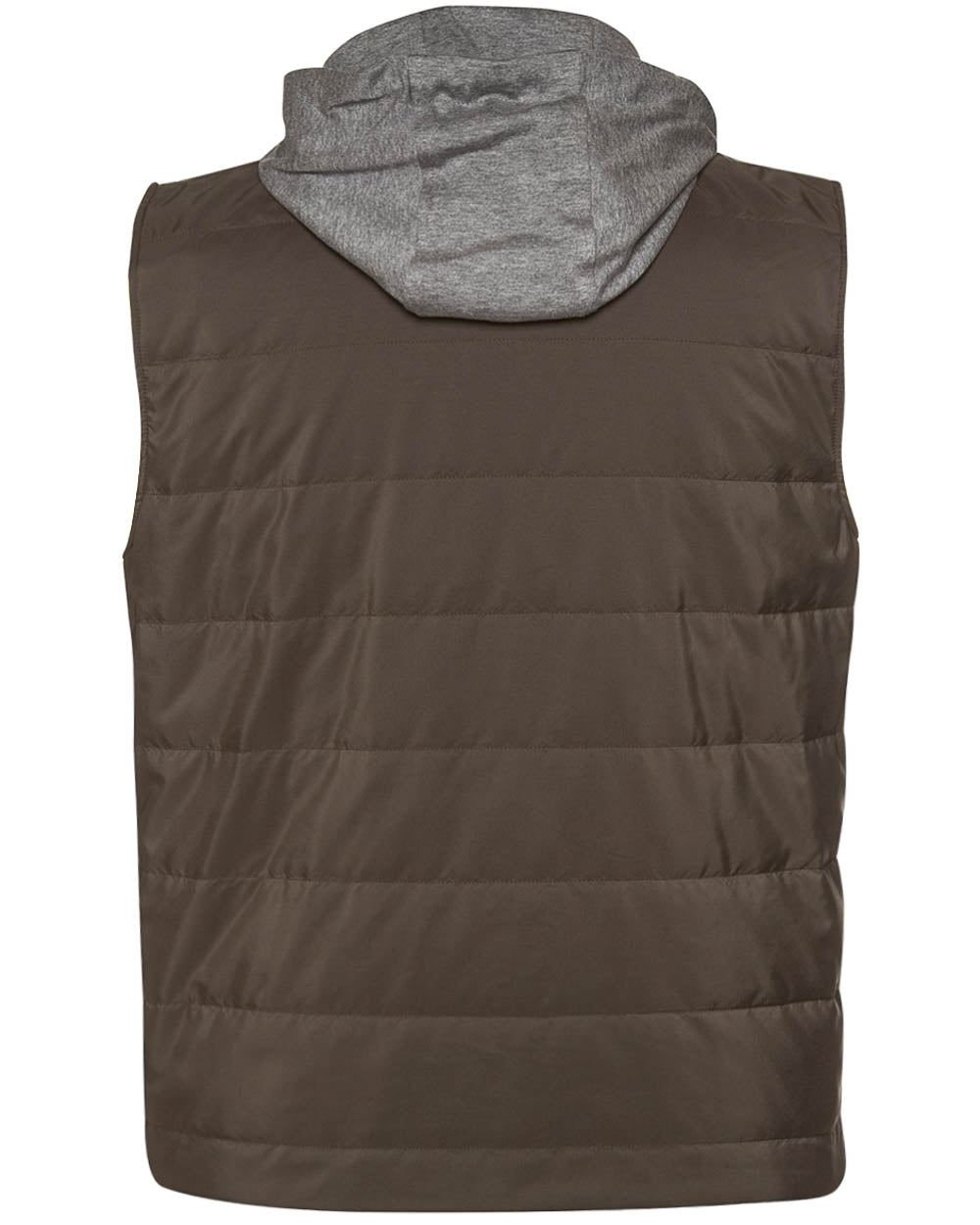 Hooded Quilted Vest in Military Green