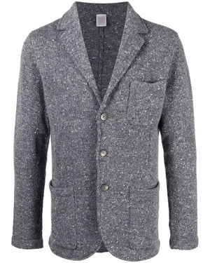 Medium Grey Melange Sweater Jacket