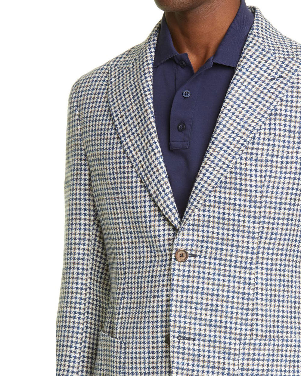 Navy with Brown Houndstooth Sportcoat