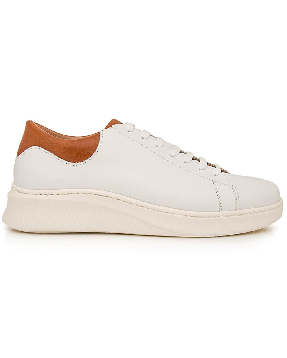 White Leather Low Top Sneaker