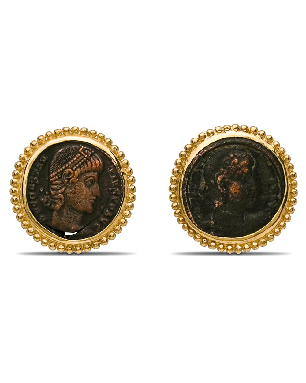 Ancient Roman Coin Stud Earrings