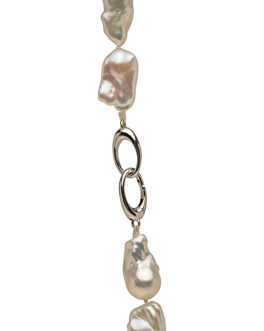 Baroque Pearl and Pave Diamond Necklace