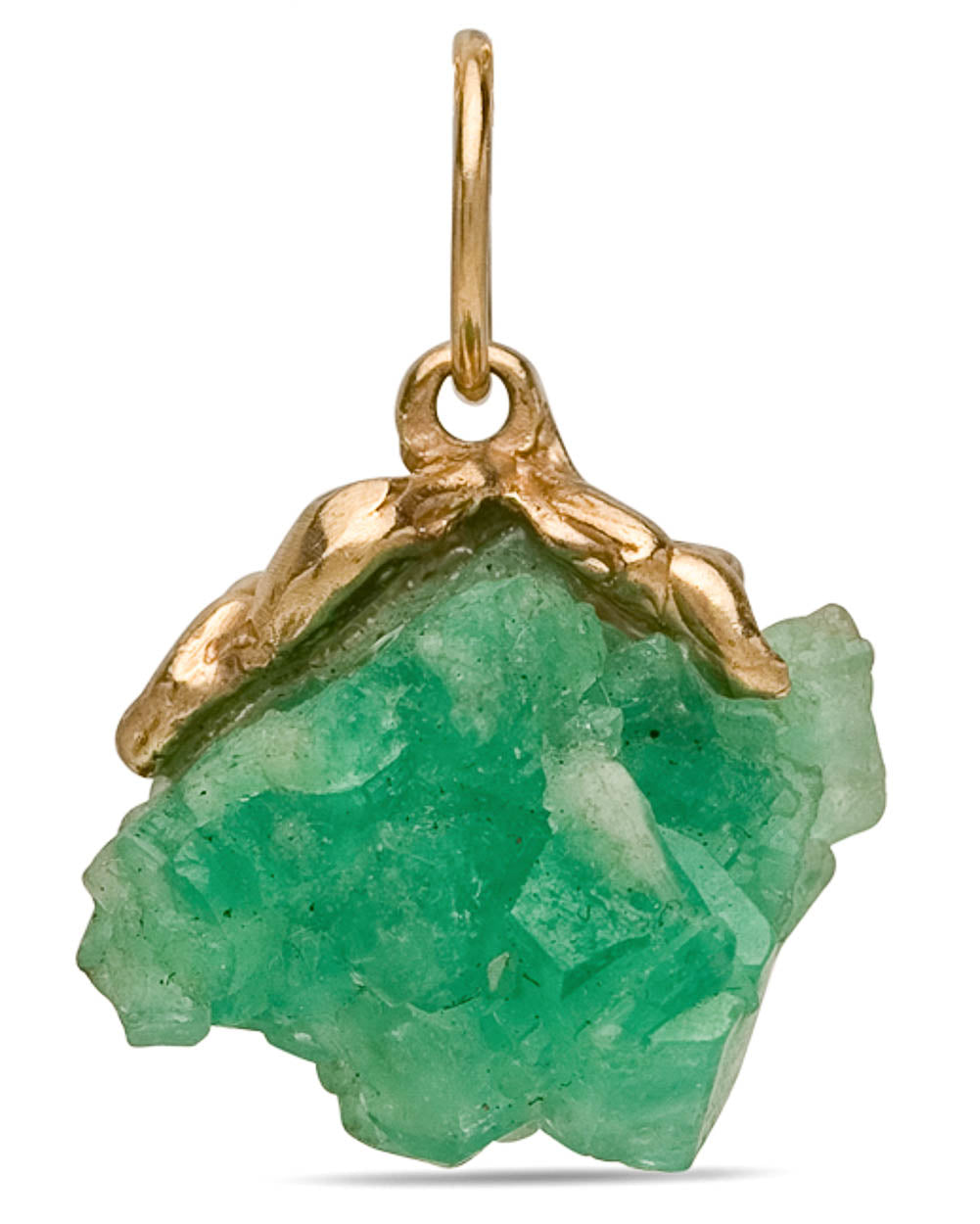 Natural Columbian Emerald Crystal Pendant