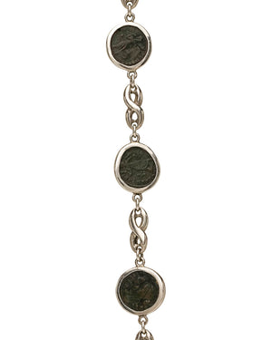 Sterling Silver Ancient Roman Coin Bracelet