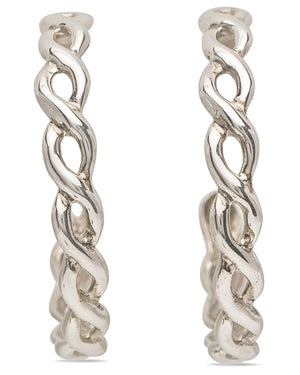 Sterling Silver Large Infinity Hoop Earrings