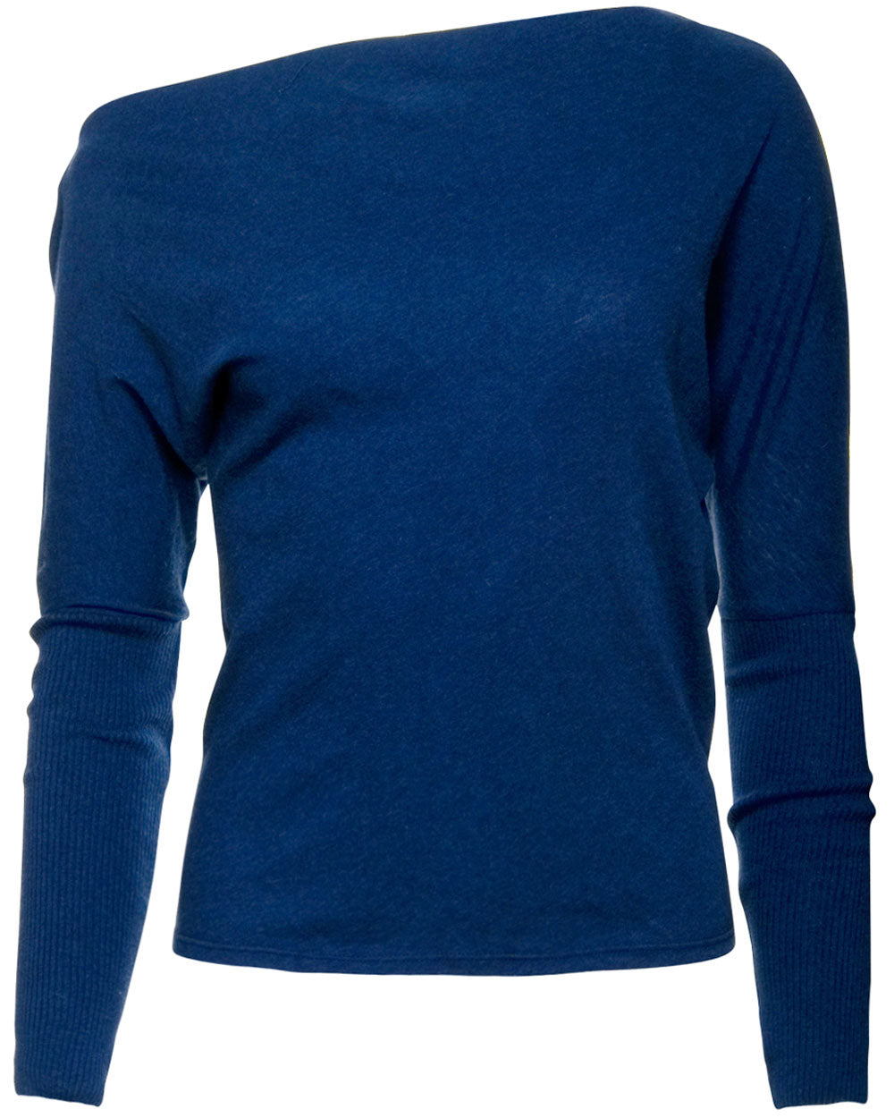 French Navy Off The Shoulder Long Sleeve Top