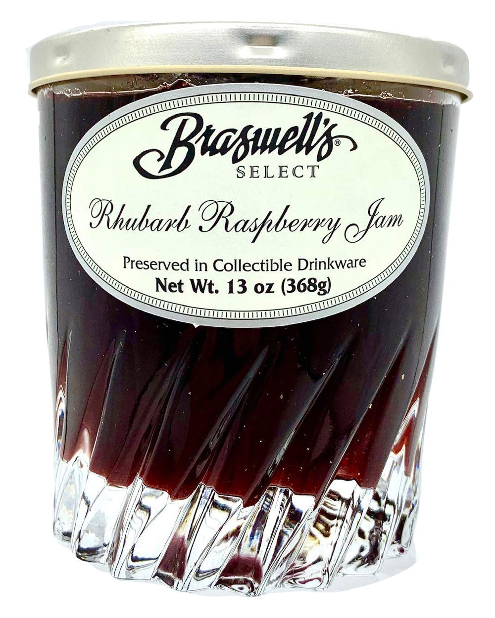 Rhubarb Raspberry Jam in Old Fashion Glass
