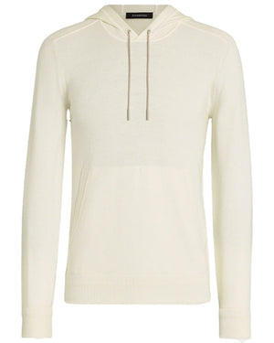 Cotton and Cashmere Hoodie in Cream