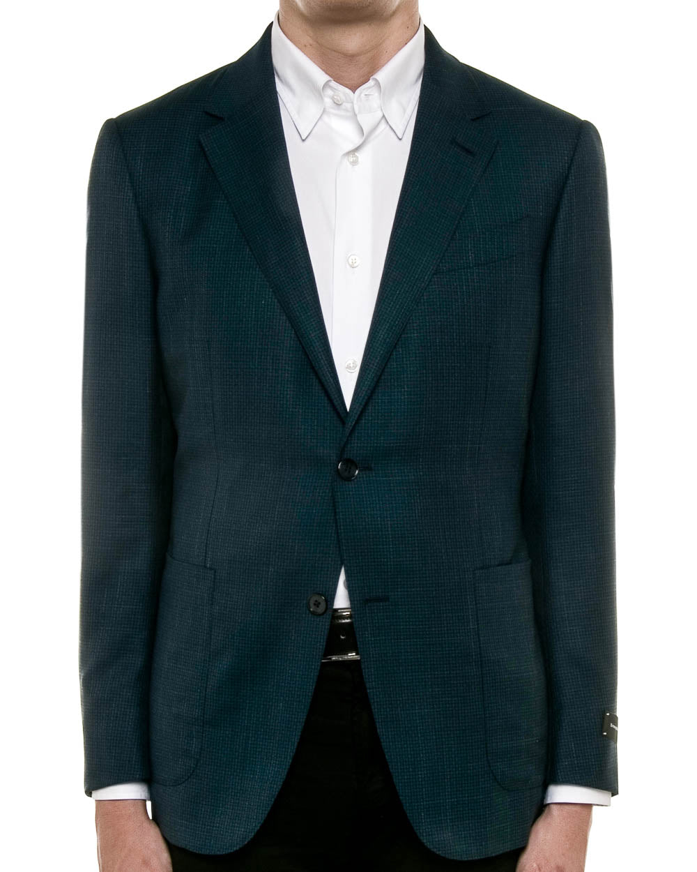 Dark Teal and Navy Mix Micro Check Sportcoat
