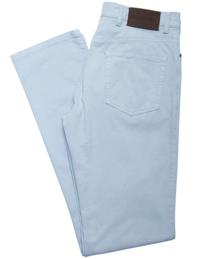 Light Blue Stretch Cotton 5 Pocket Pant