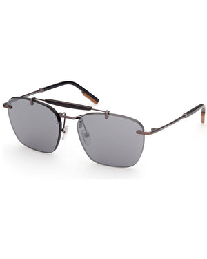 Semi-Shiny Gunmetal and Matte Black Sunglasses
