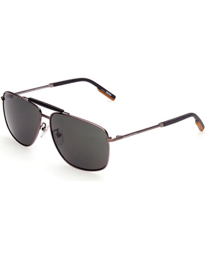 Shiny Gunmetal Matte Black Sunglasses