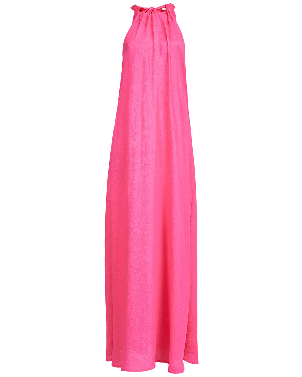 Neon Pink Baxos Sleeveless Maxi Dress