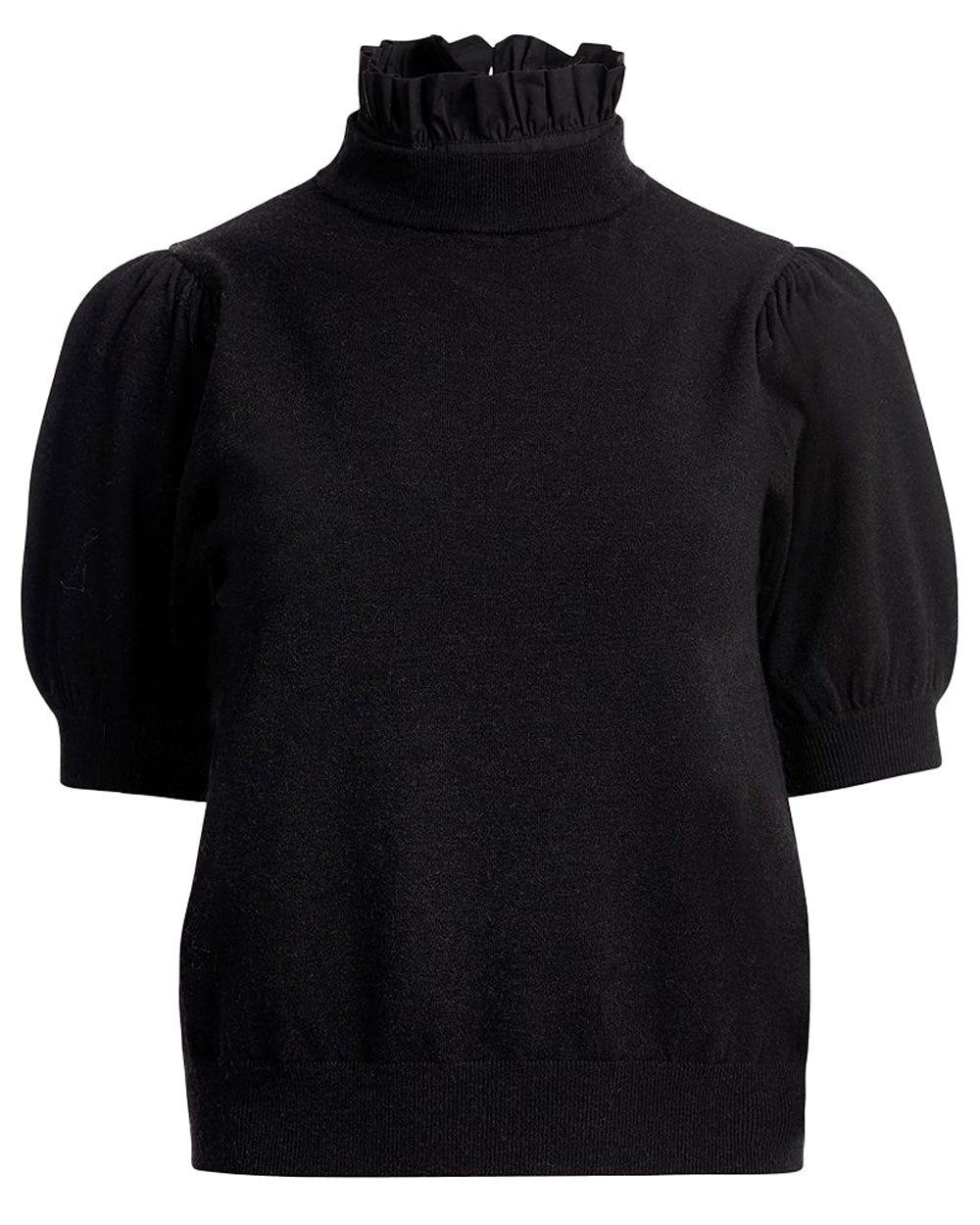 Black Cameroun Short Sleeve Sweater