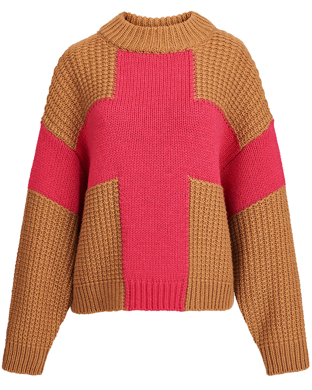 Camel Combo Ambroselli Cross Sweater