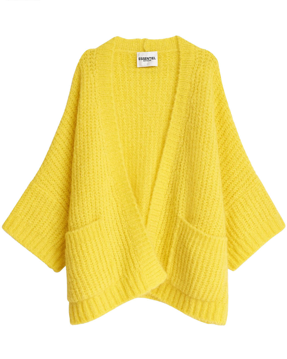 Clear Yellow Castrid Oversized Knit Cardigan