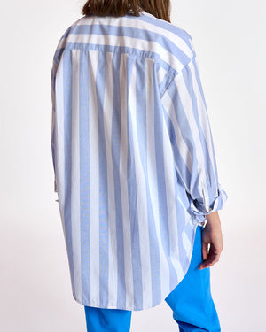 Spa Blue Light Blue Binki Striped Shirt