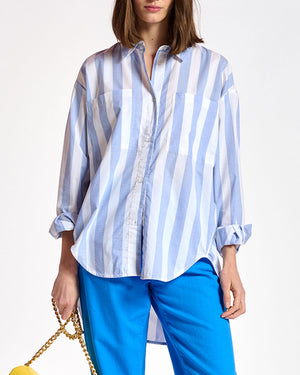 Spa Blue Light Blue Binki Striped Shirt