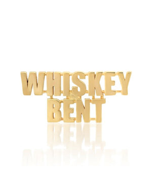 14k Yellow Gold Whiskey Bent Single Stud Earring